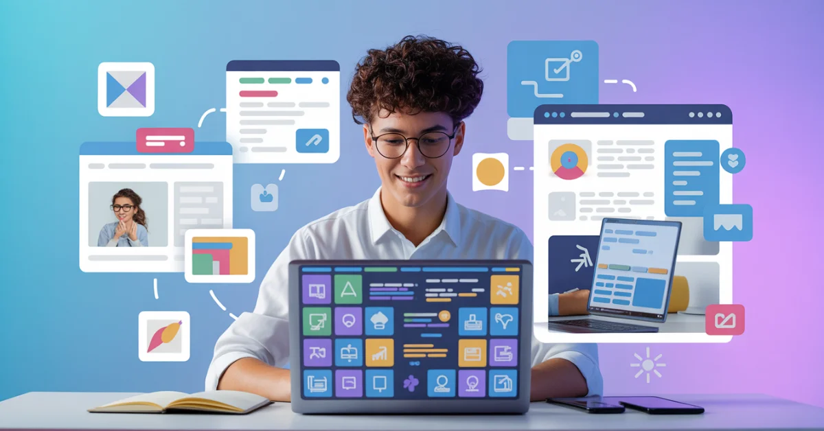Student using best AI tools on laptop for studying and productivity